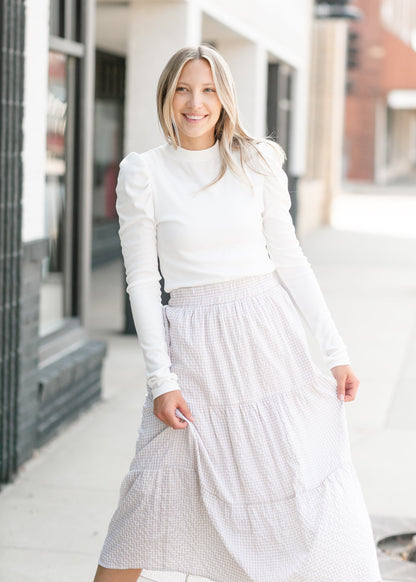Faye Mockneck Ribbed Long Sleeve Top - FINAL SALE