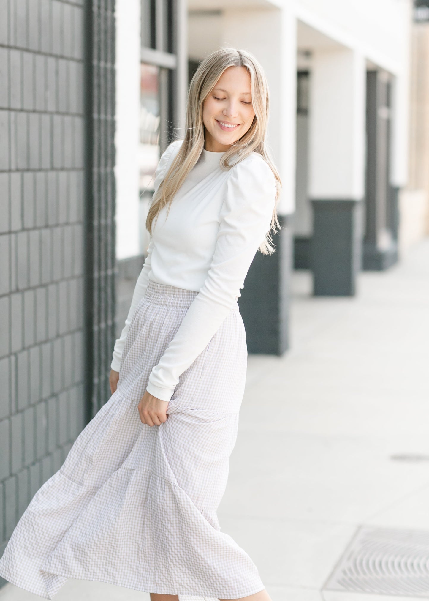 Faye Mockneck Ribbed Long Sleeve Top - FINAL SALE