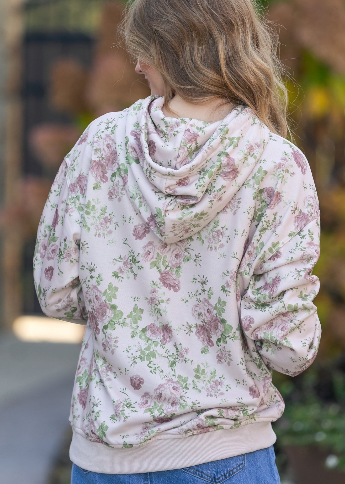 Floral Print Hooded Sweatshirt - FINAL SALE