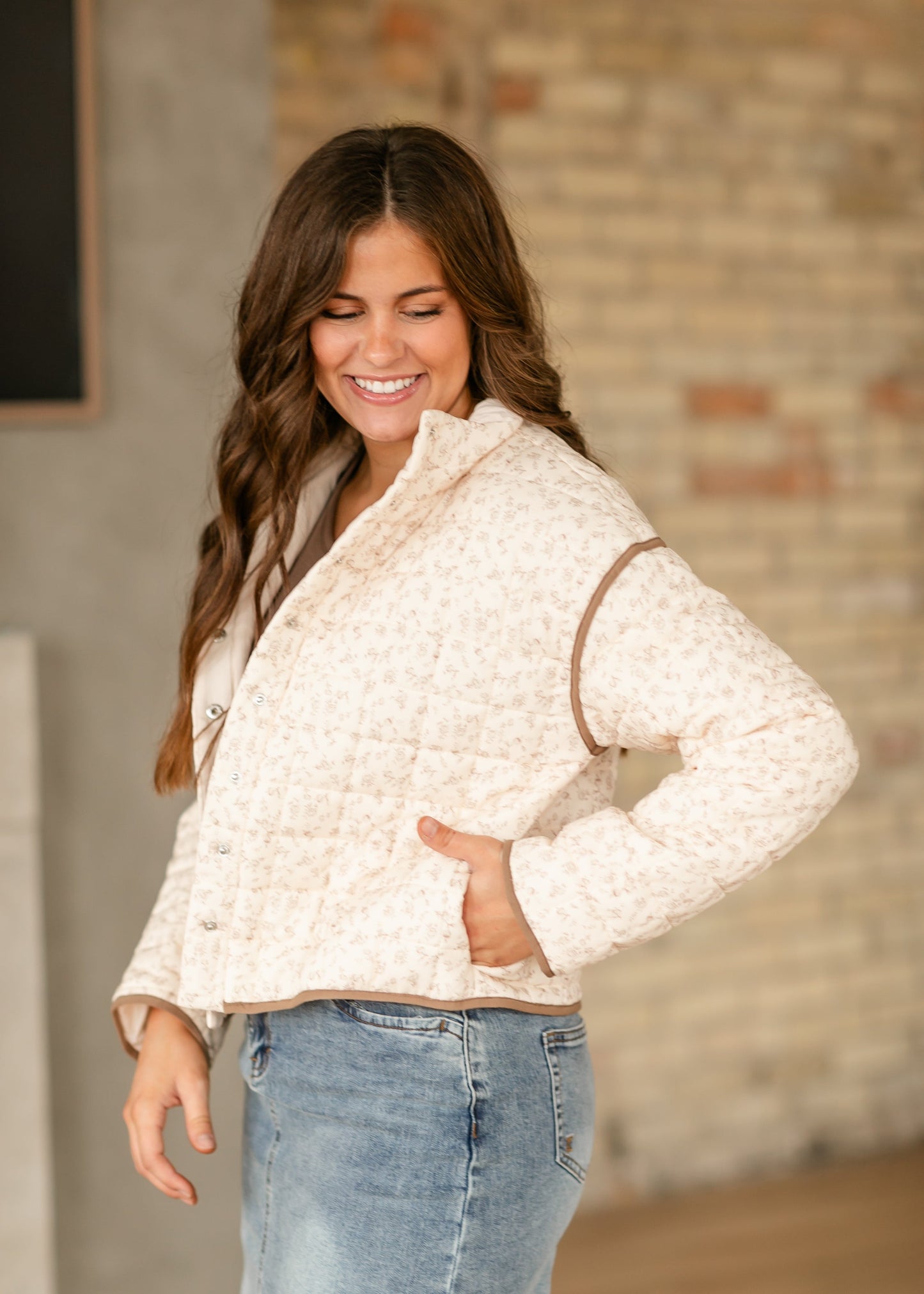 Floral Printed Quilted Jacket - FINAL SALE