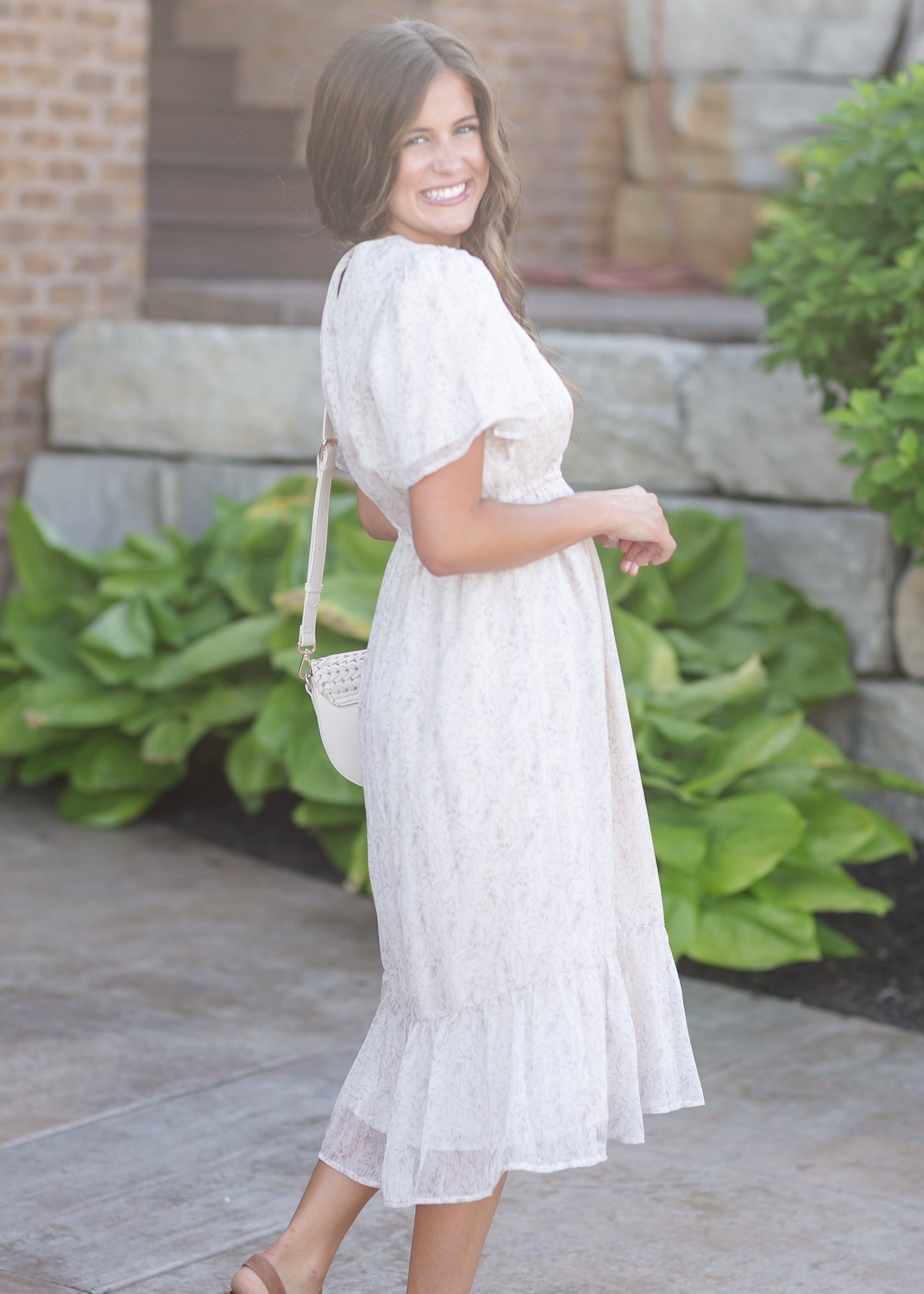 Flutter Sleeve Midi Dress - FINAL SALE