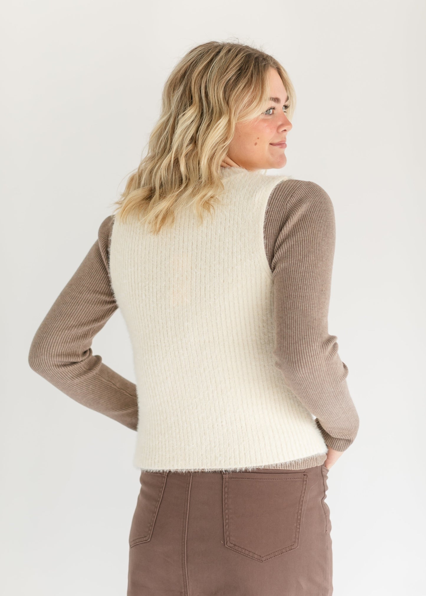 Fuzzy Soft Sweater Tank Top - FINAL SALE