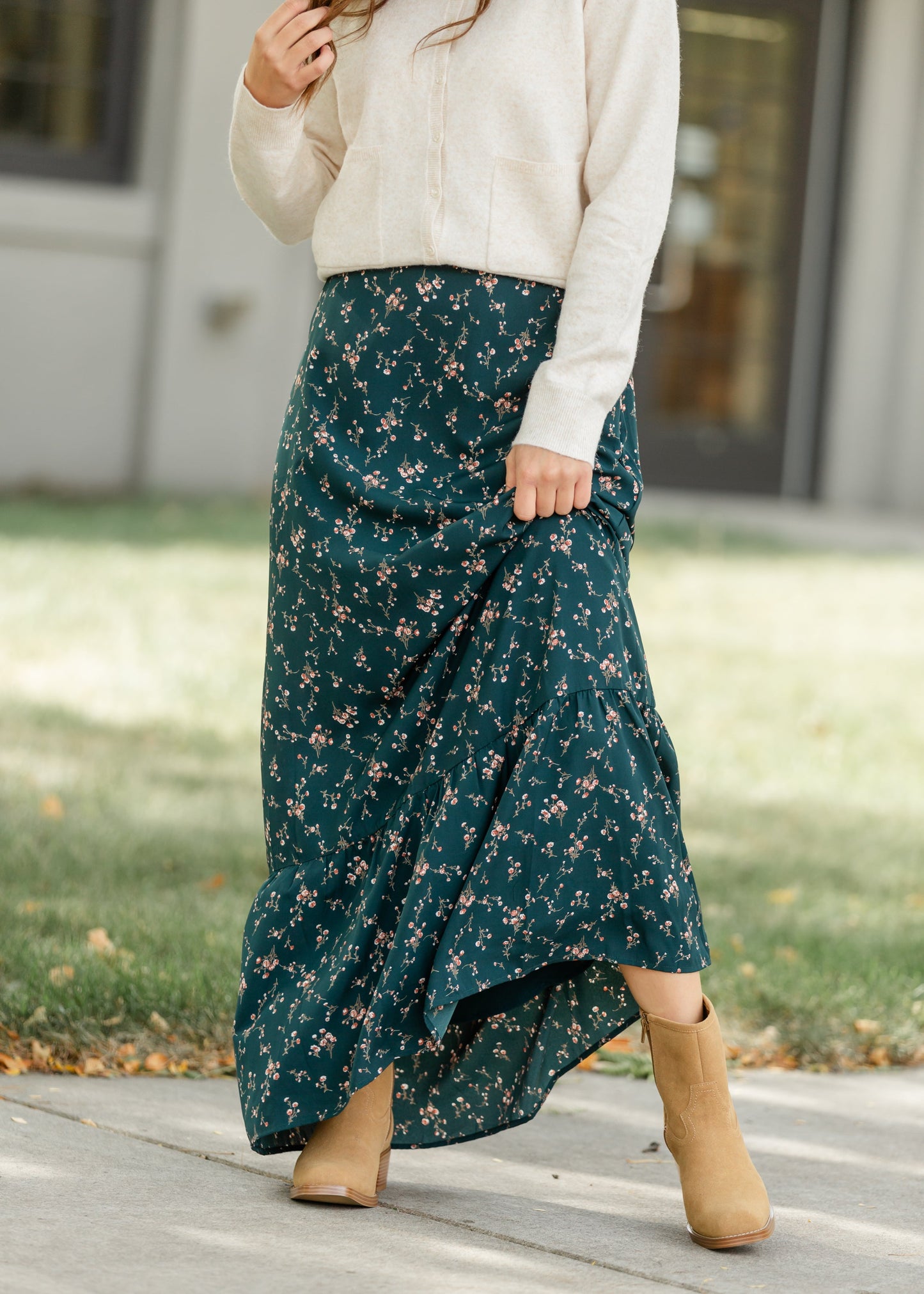 Havyn Floral Lined Maxi Skirt