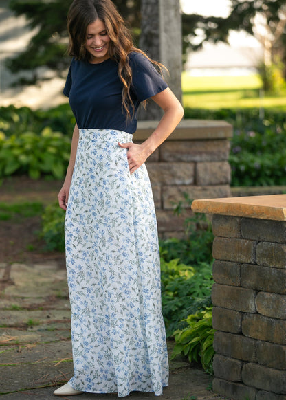 Havyn Floral Lined Maxi Skirt
