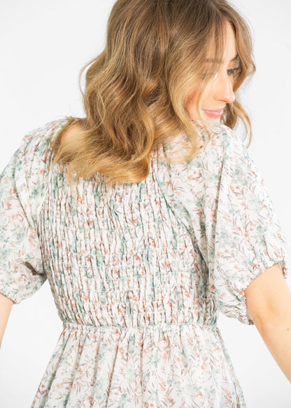 Indy Seaglass Blossom Smocked Maxi Dress - FINAL SALE
