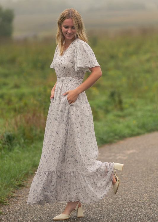 Isabella V Neck Maxi Dress