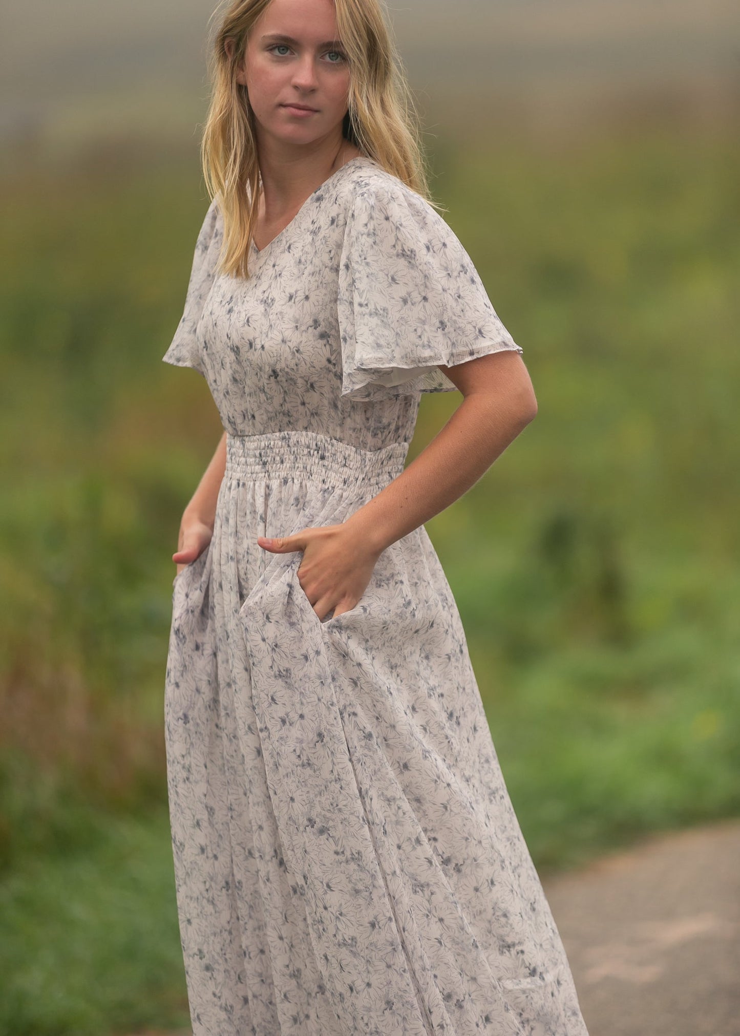 Isabella V Neck Maxi Dress