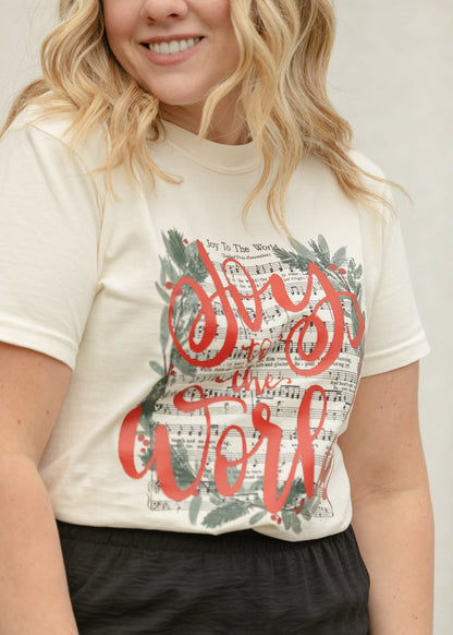 Joy to the World Hymn Graphic T-Shirt - FINAL SALE