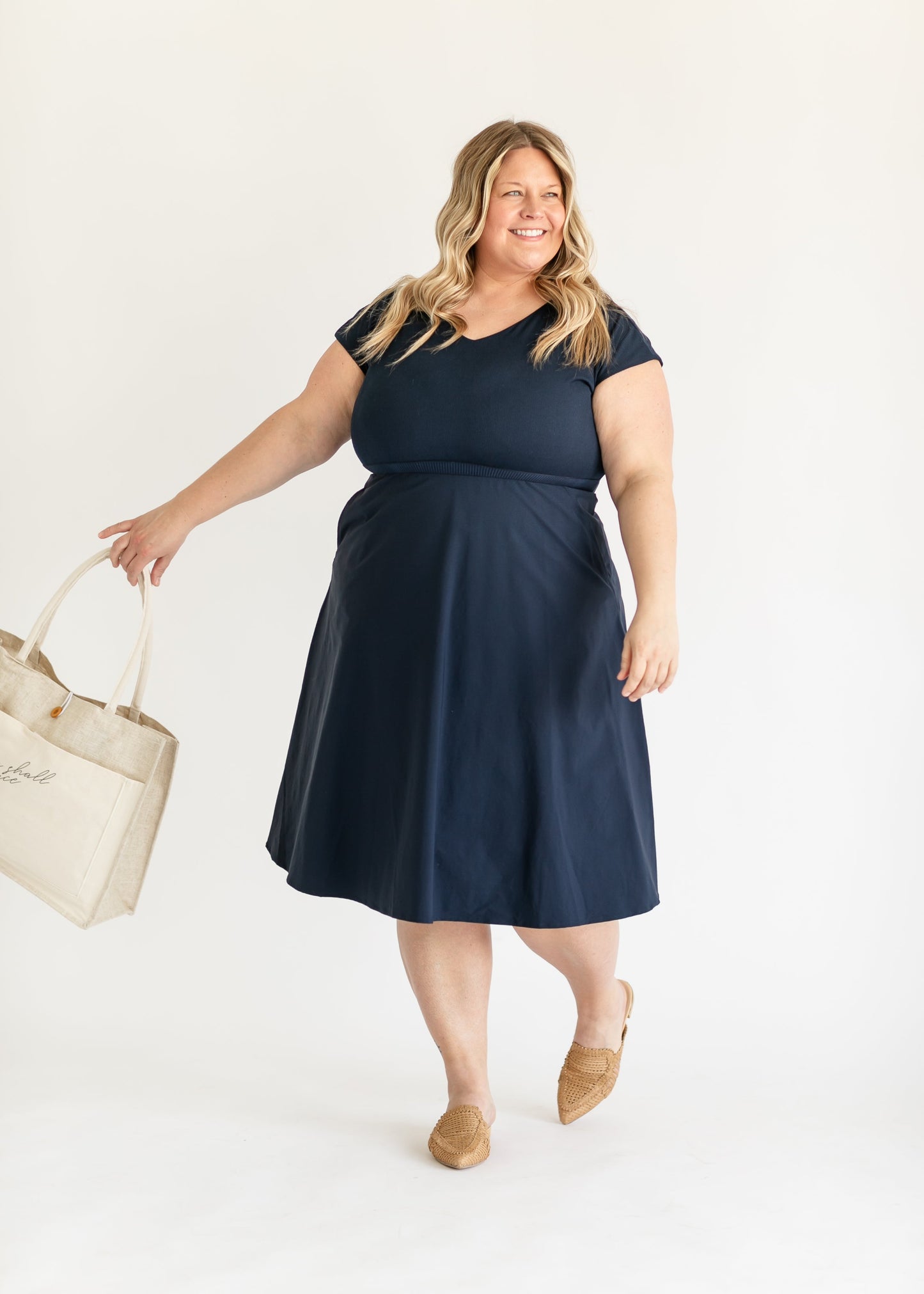 Kate Cap Sleeve Midi Dress - FINAL SALE