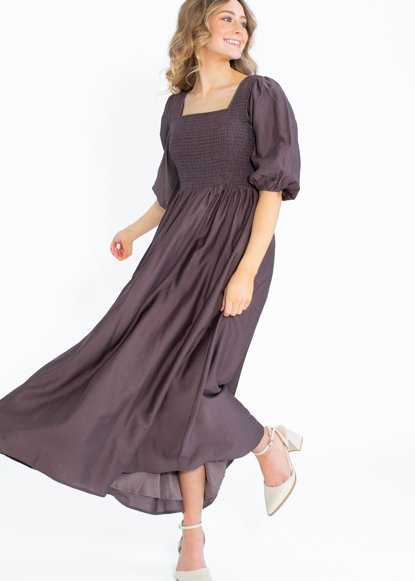 Kayleen Smocked Bodice Maxi Dress - FINAL SALE