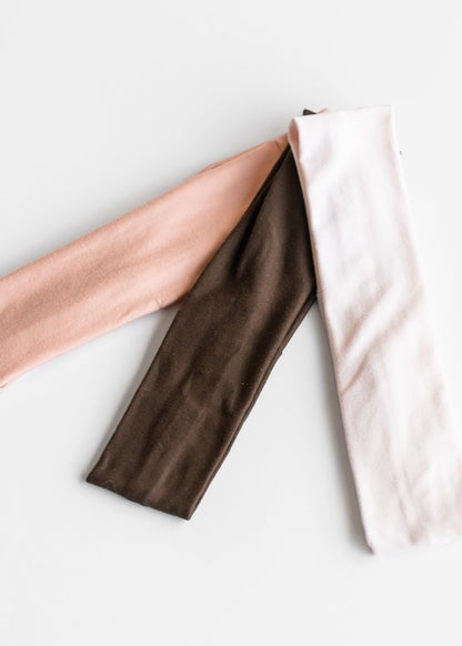 Kitsch™ Rosewood Recycled Fabric Active Headbands 3pc Set
