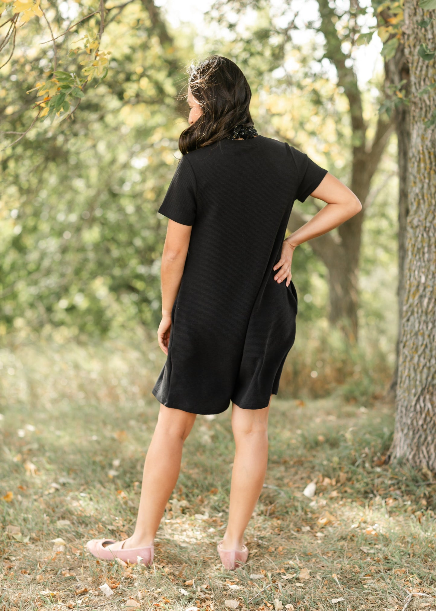 Knit Short Sleeve A-line Dress - FINAL SALE