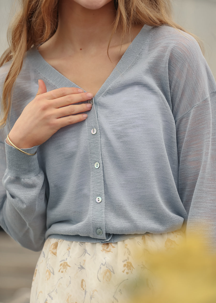 Lightweight V Neck Cardigan
