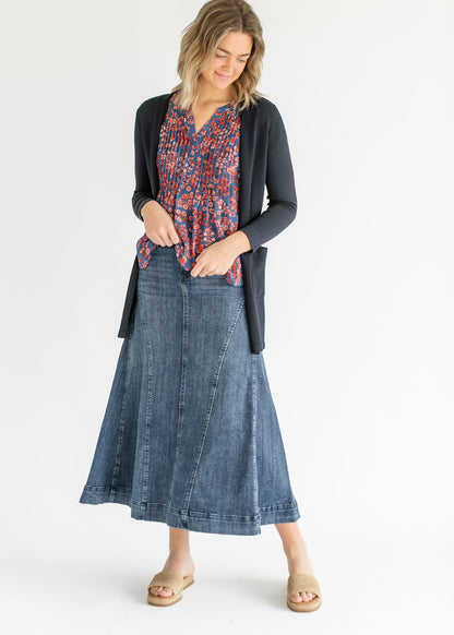 LIVERPOOL® Denim Mermaid Maxi Skirt - FINAL SALE