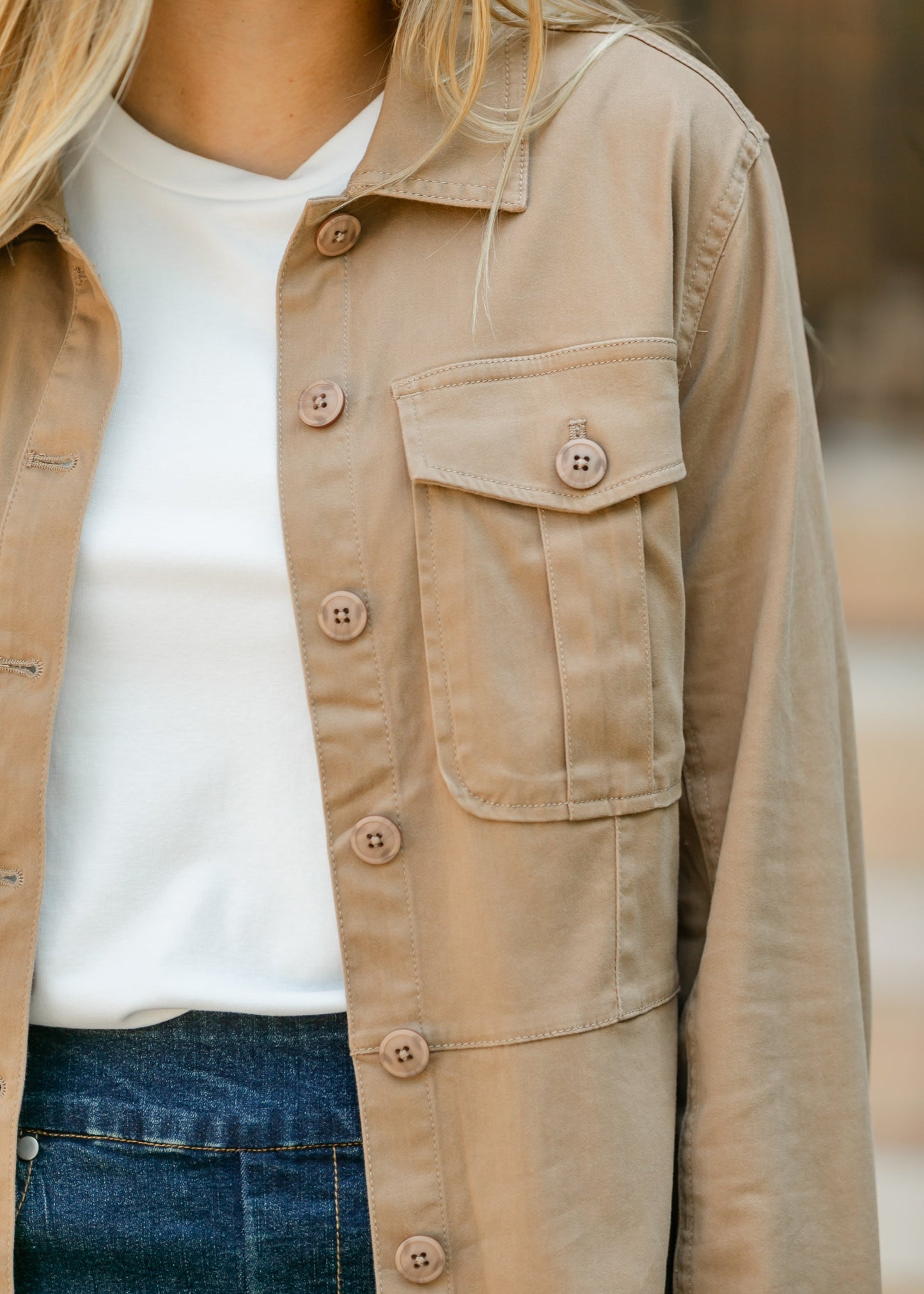 Liverpool Los Angeles® Peplum Hem Trucker Jacket