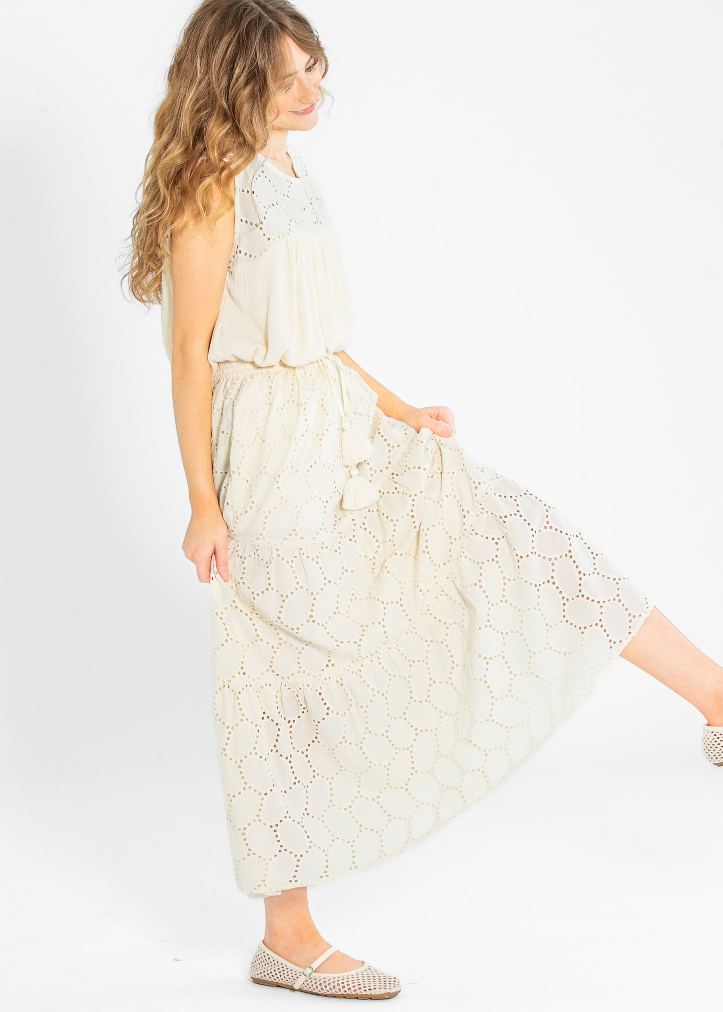 Liverpool Los Angeles® Tiered Woven Maxi Skirt - FINAL SALE