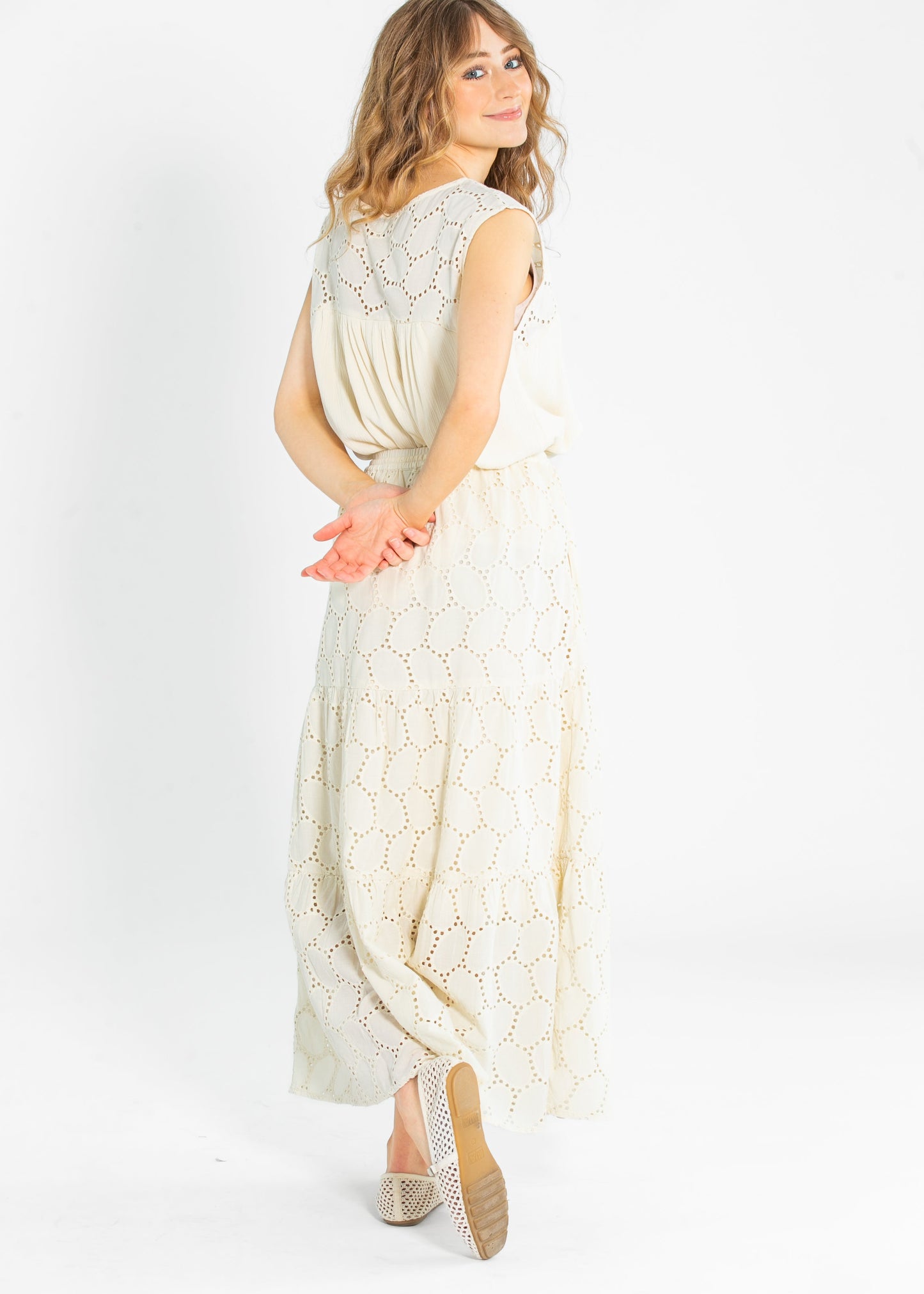 Liverpool Los Angeles® Tiered Woven Maxi Skirt - FINAL SALE