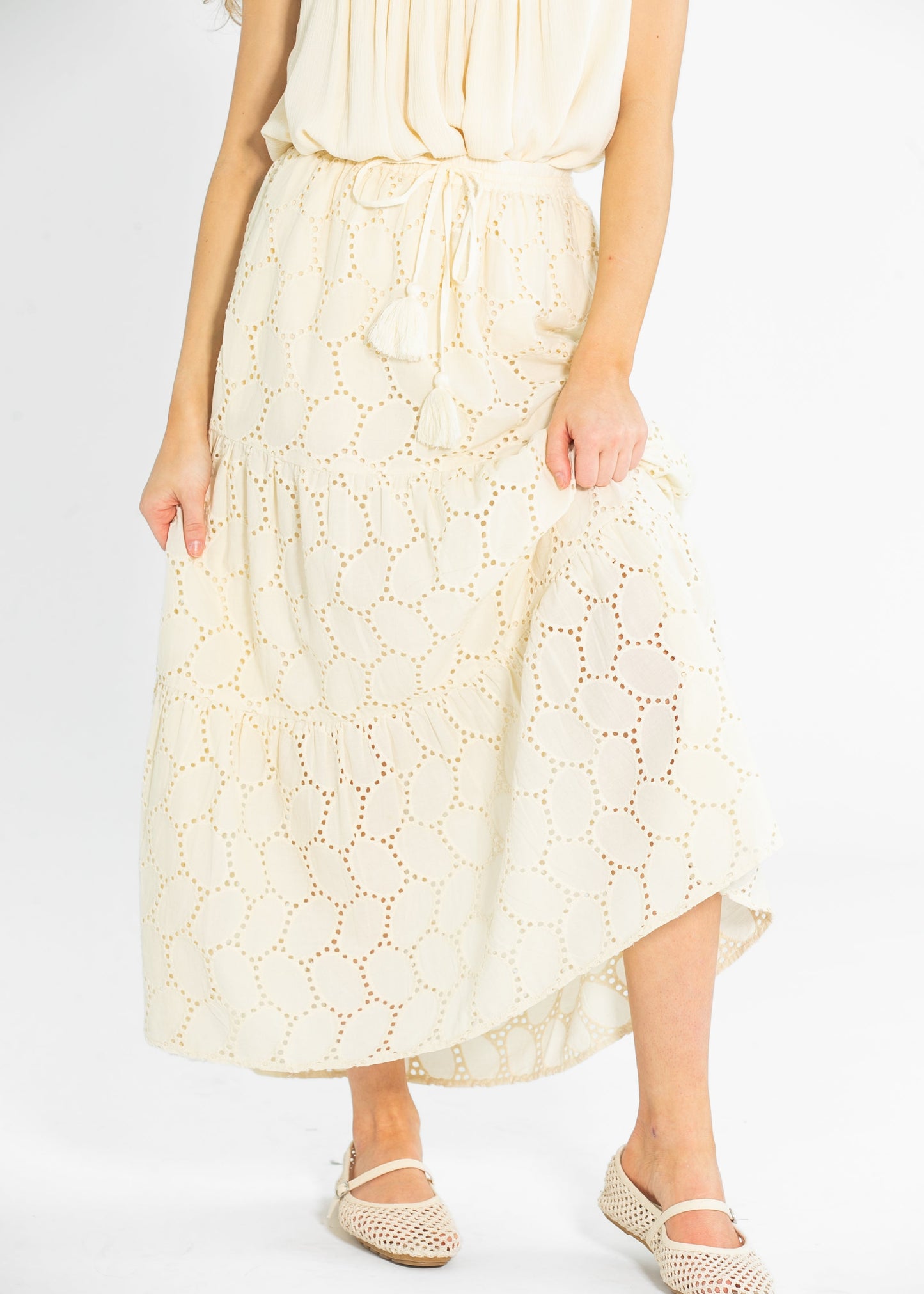 Liverpool Los Angeles® Tiered Woven Maxi Skirt - FINAL SALE