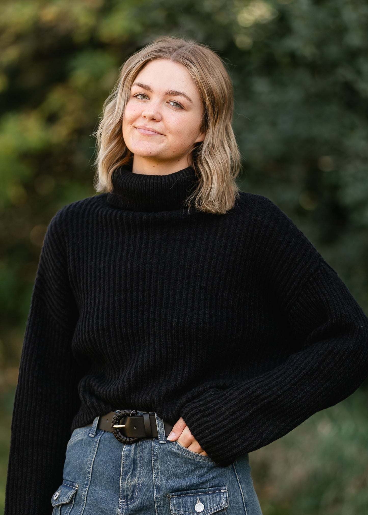 Lula Turtleneck Black Sweater - FINAL SALE