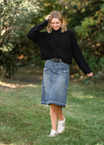 Lula Turtleneck Black Sweater - FINAL SALE