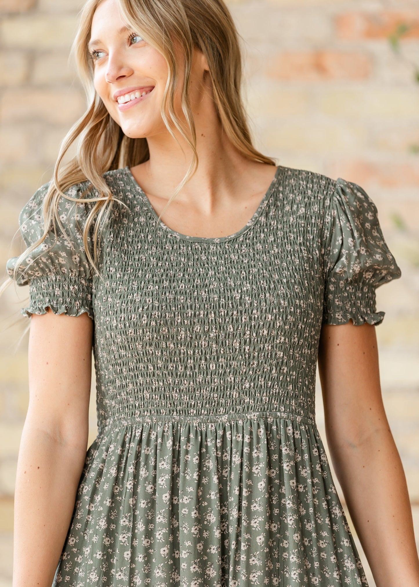 McCall Smocked Midi Dress
