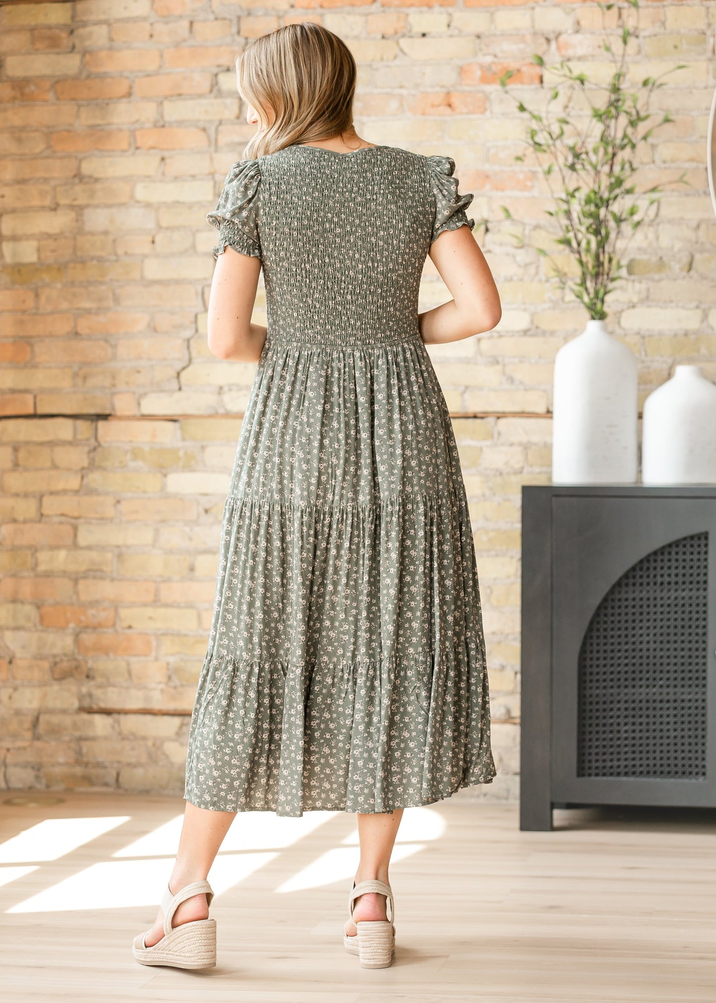 McCall Smocked Midi Dress