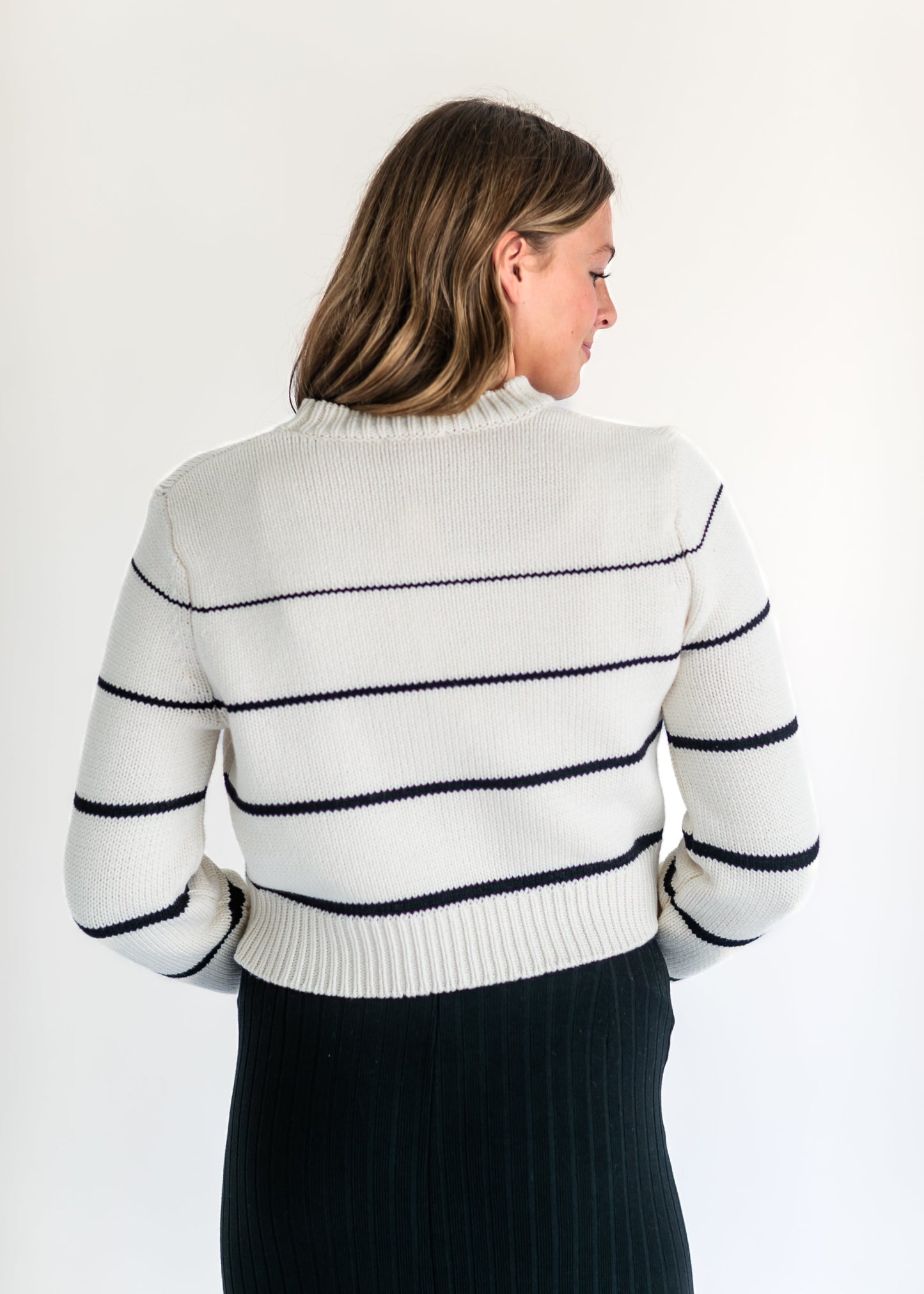 Milan Black Stripe Sweater - FINAL SALE