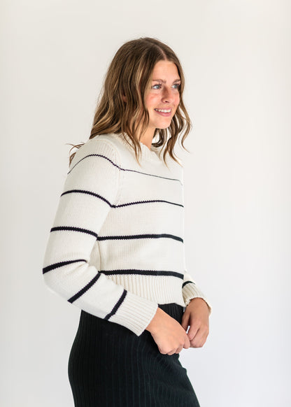 Milan Black Stripe Sweater - FINAL SALE