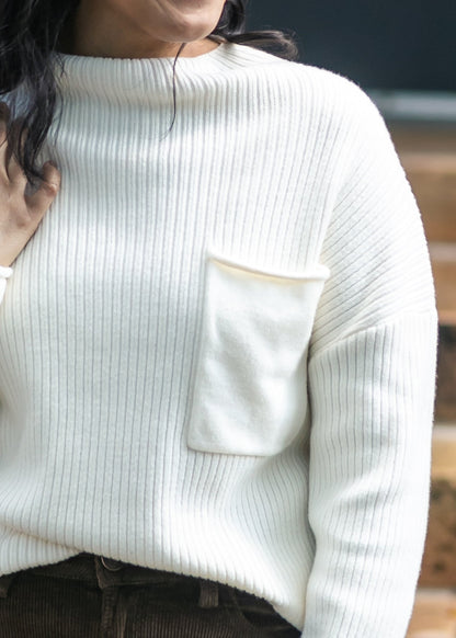 Mock Neck Pocket Sweater - FINAL SALE