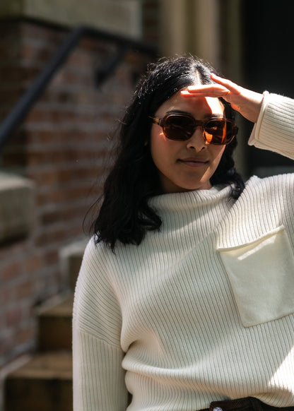 Mock Neck Pocket Sweater - FINAL SALE