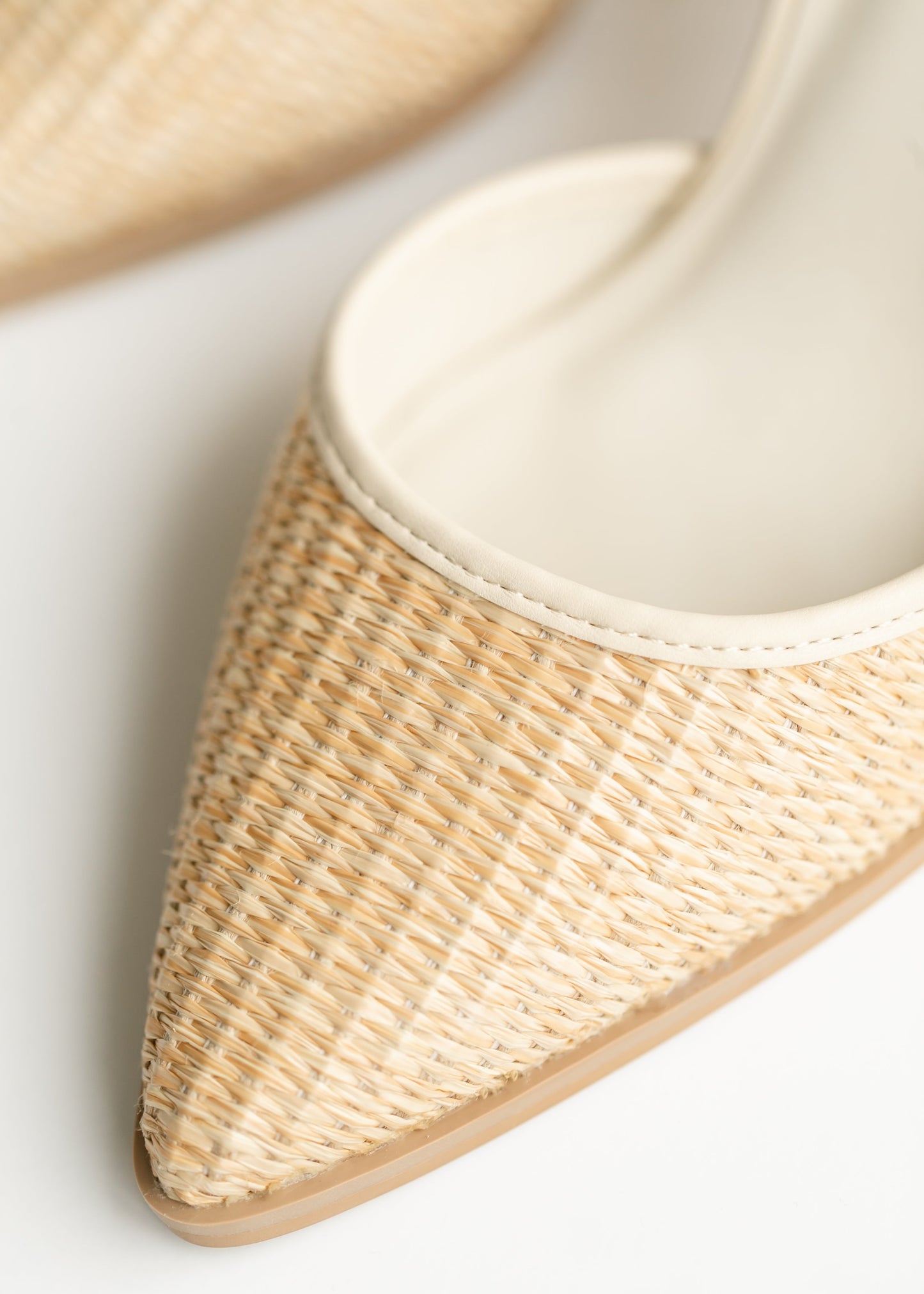 Natural Pointed Toe Ankle Strap Heel - FINAL SALE
