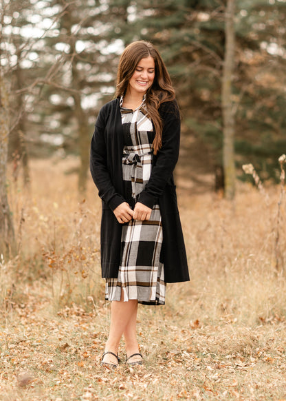Plaid Print Midi Shirt Dress - FINAL SALE