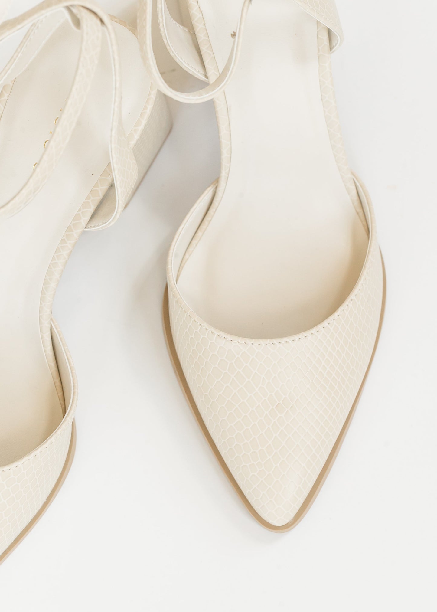 Pointed Toe Ankle Strap Block Heels