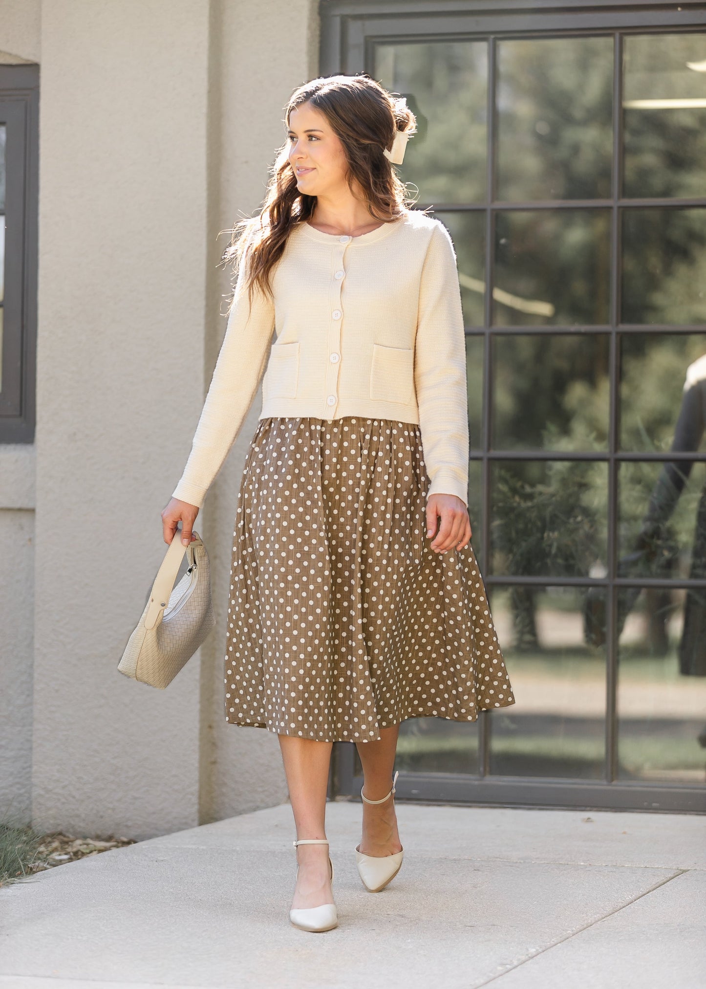 Polka Dot A-line Skirt - FINAL SALE