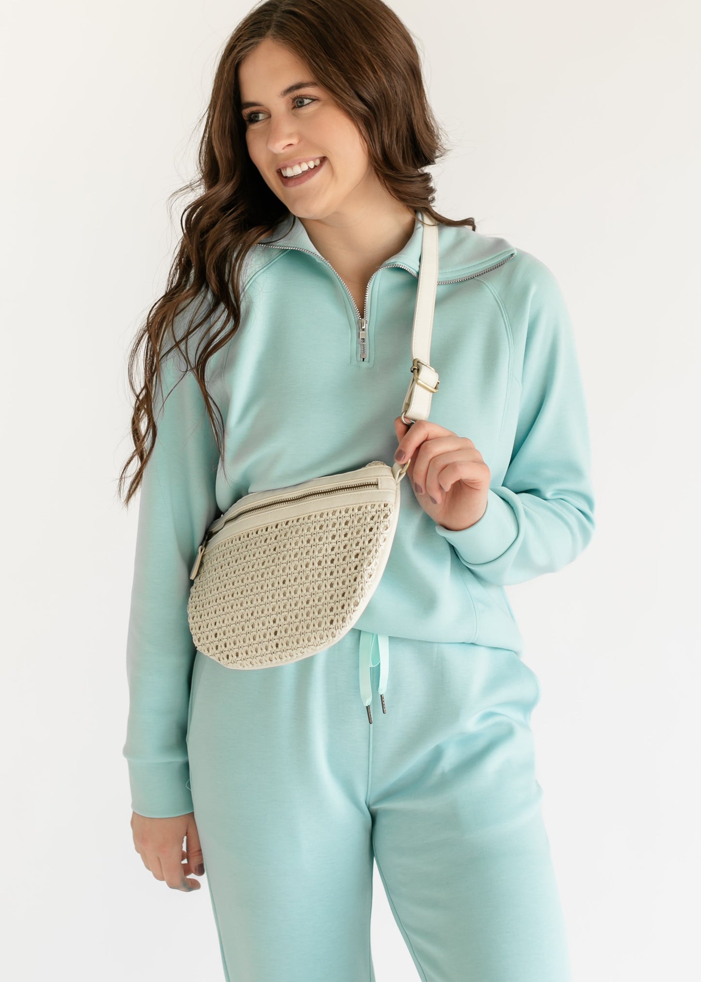 Quarter Zip Soft Modal Lounge Pullover Sweatshirt - FINAL SALE