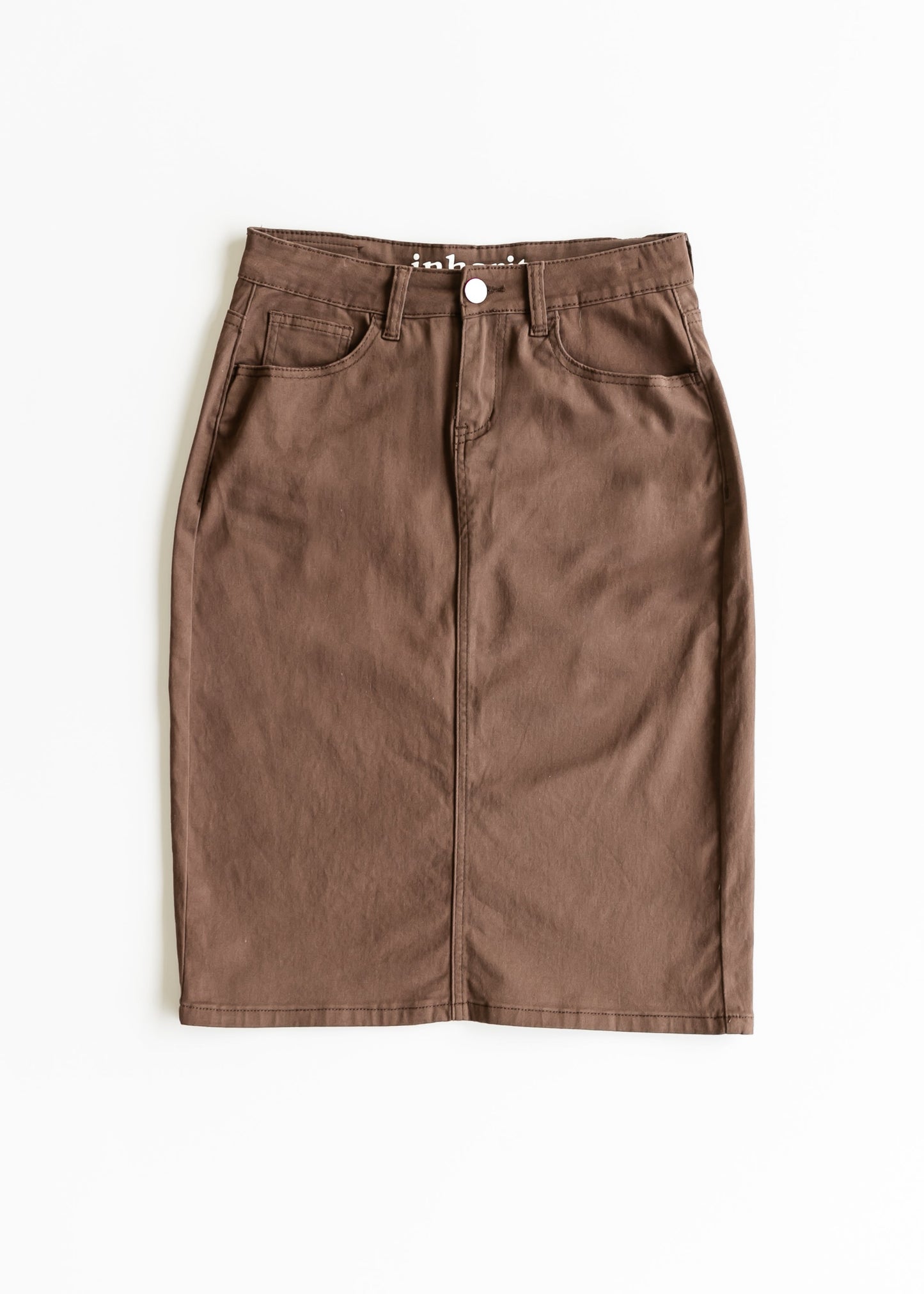 Remi Brownstone Denim Midi Skirt - FINAL SALE