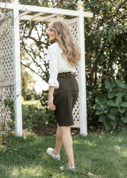 Remi Cafe Brown Midi Skirt