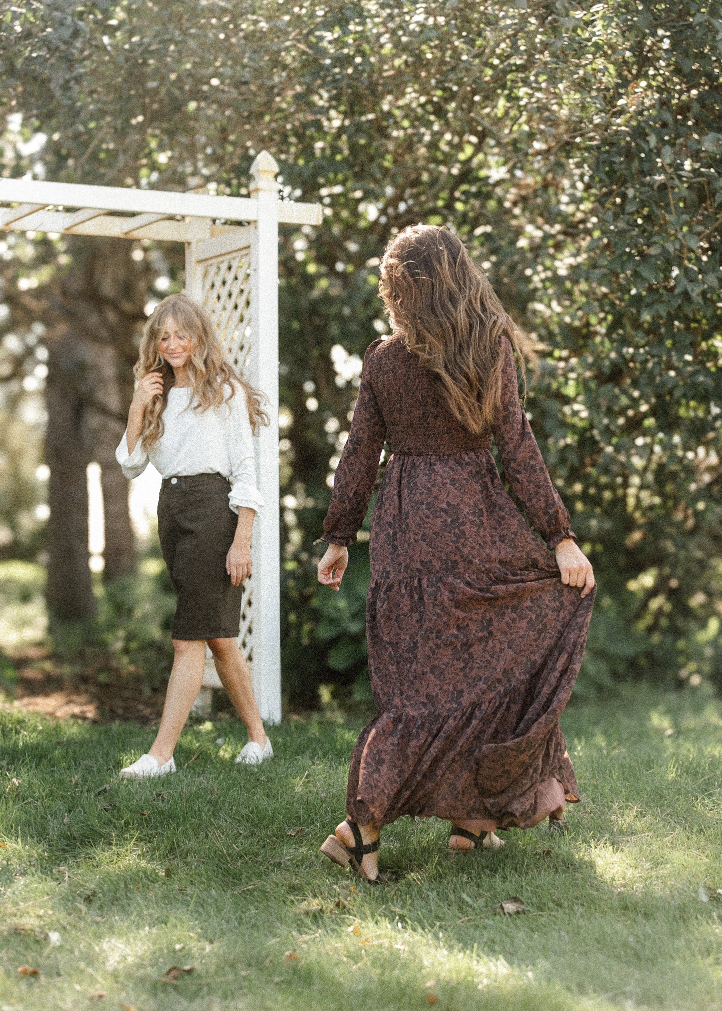 Remi Cafe Brown Midi Skirt