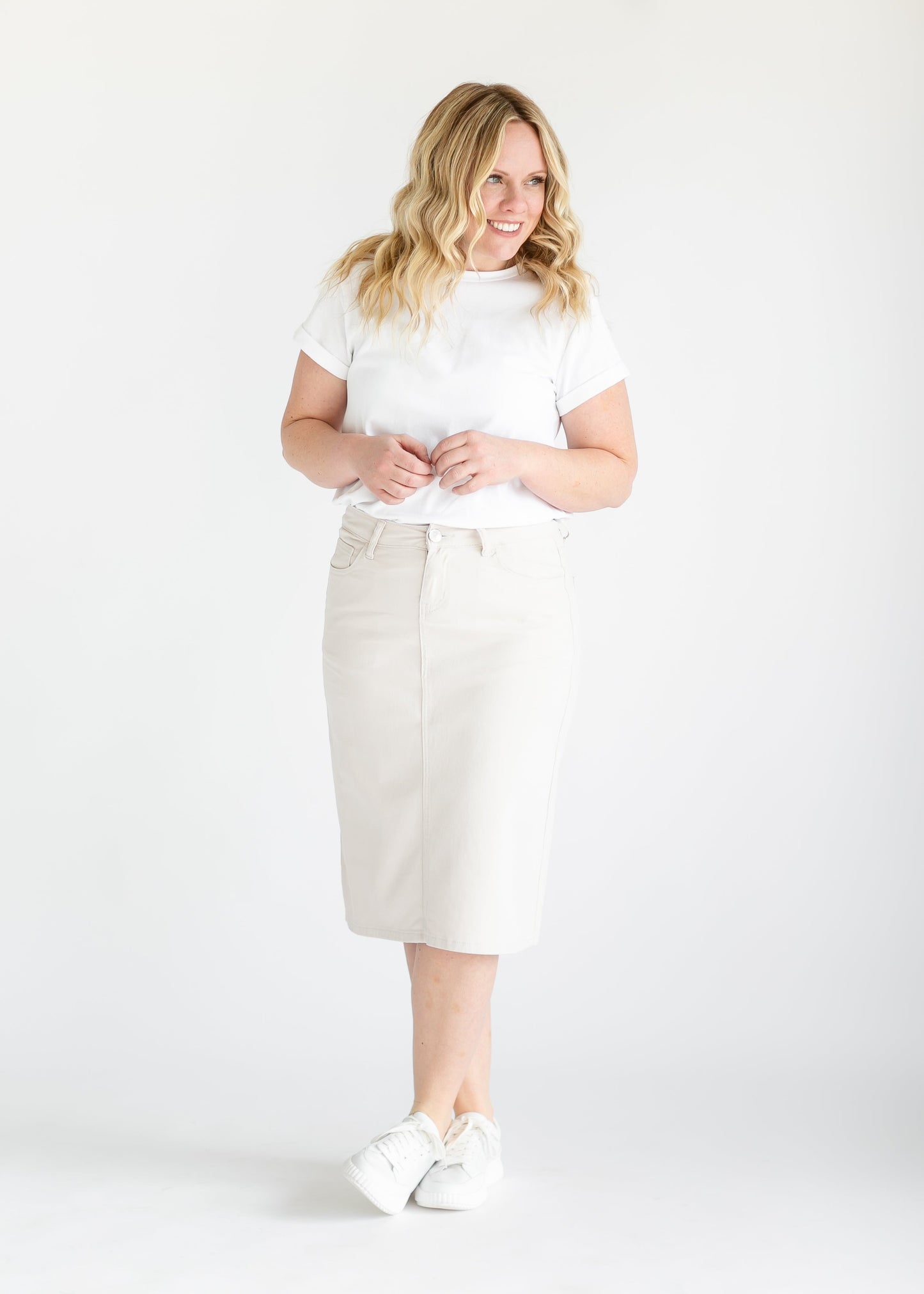 Remi Cloud Denim Midi Skirt - FINAL SALE