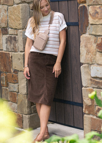 Remi Corduroy Midi Skirt - FINAL SALE