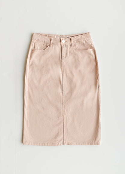 Remi Rose Denim Midi Skirt - FINAL SALE