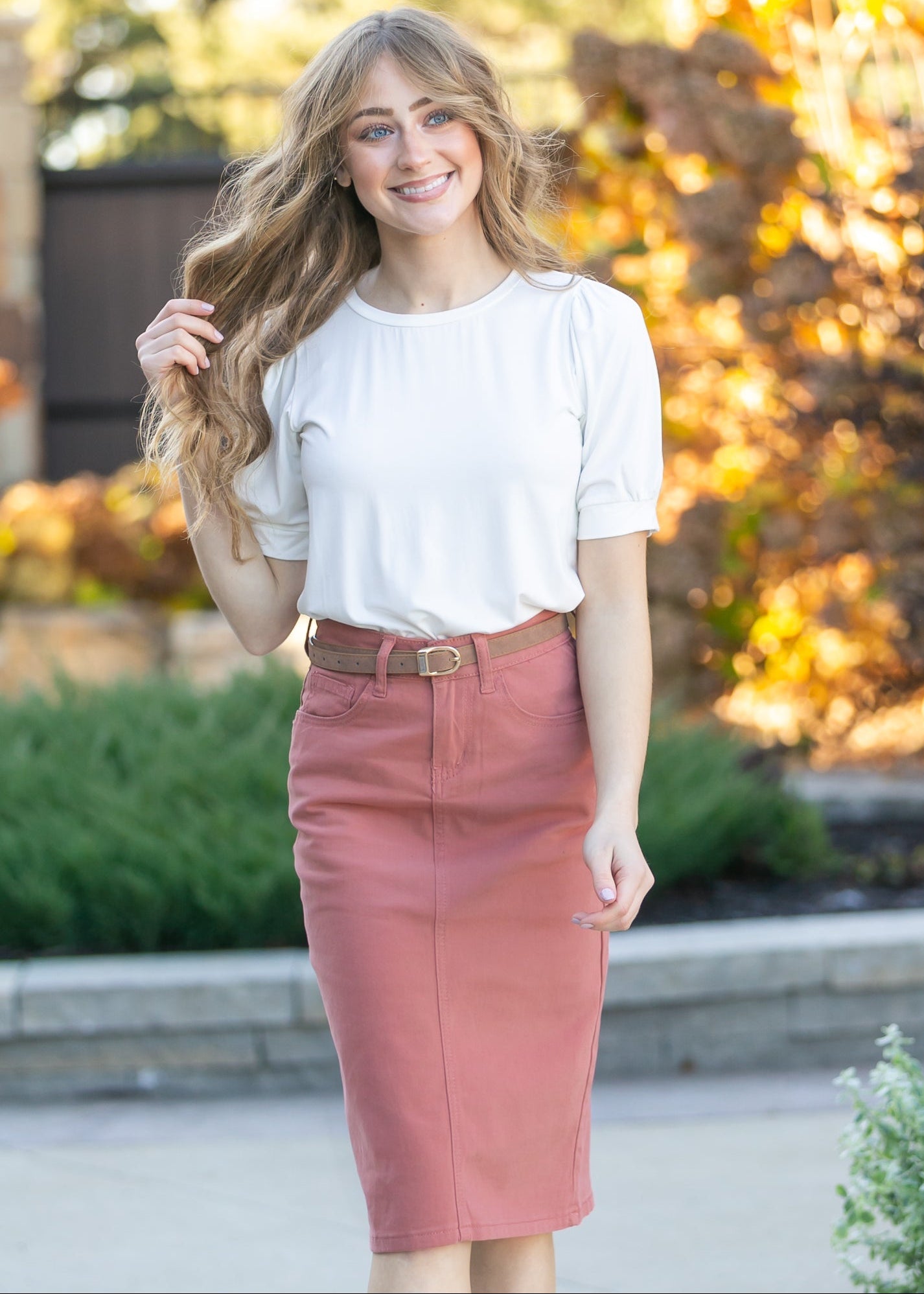 Remi Denim Midi Skirt - FINAL SALE