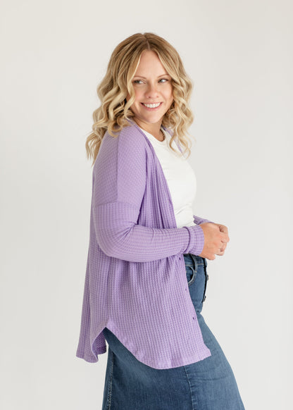 Renley Waffle Knit Button Up Top - FINAL SALE