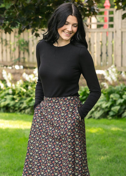 Ribbed Crewneck Long Sleeve Basic Top - FINAL SALE