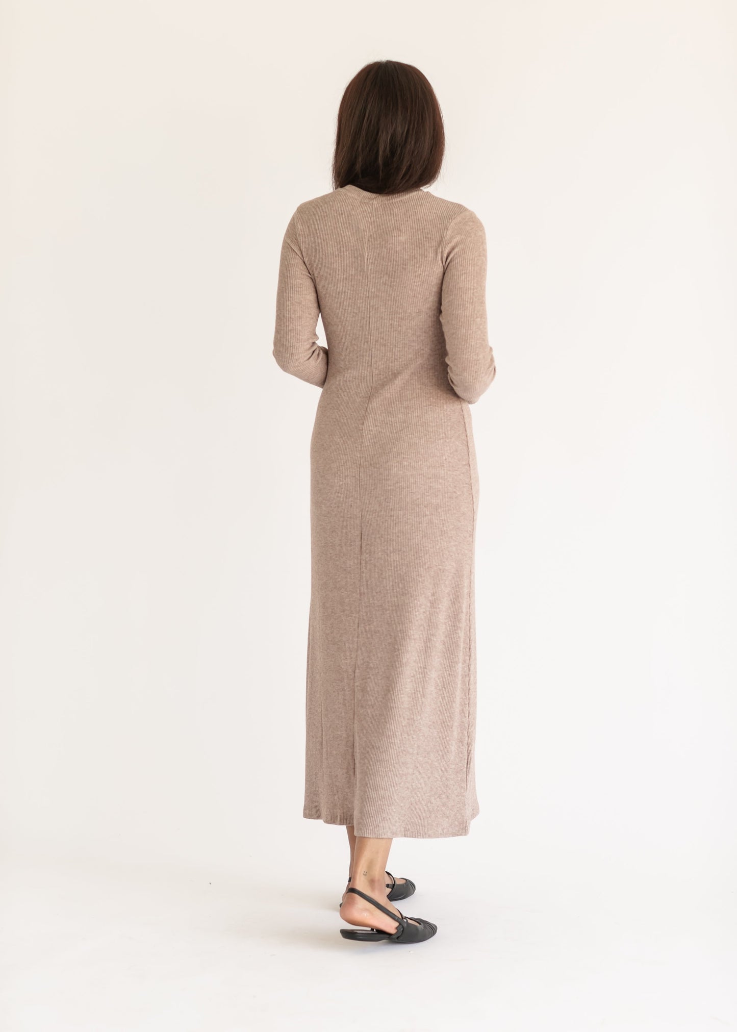 Ribbed Soft Knit Long Sleeve Dress - FINAL SALE