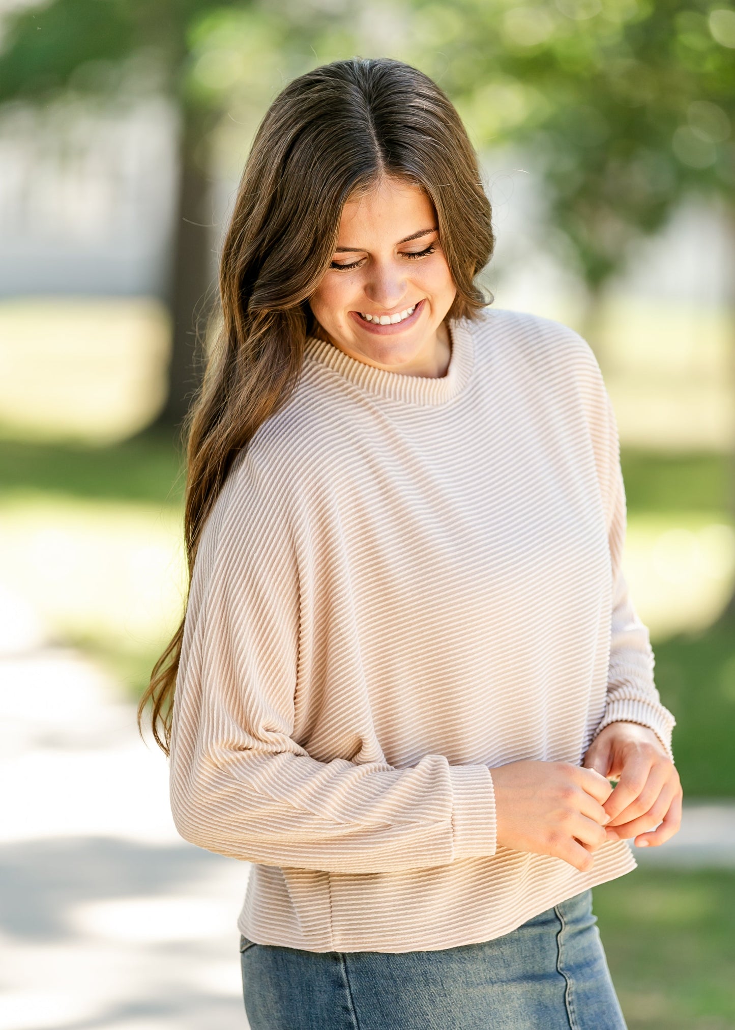 Round Neck Long Sleeve Top - FINAL SALE
