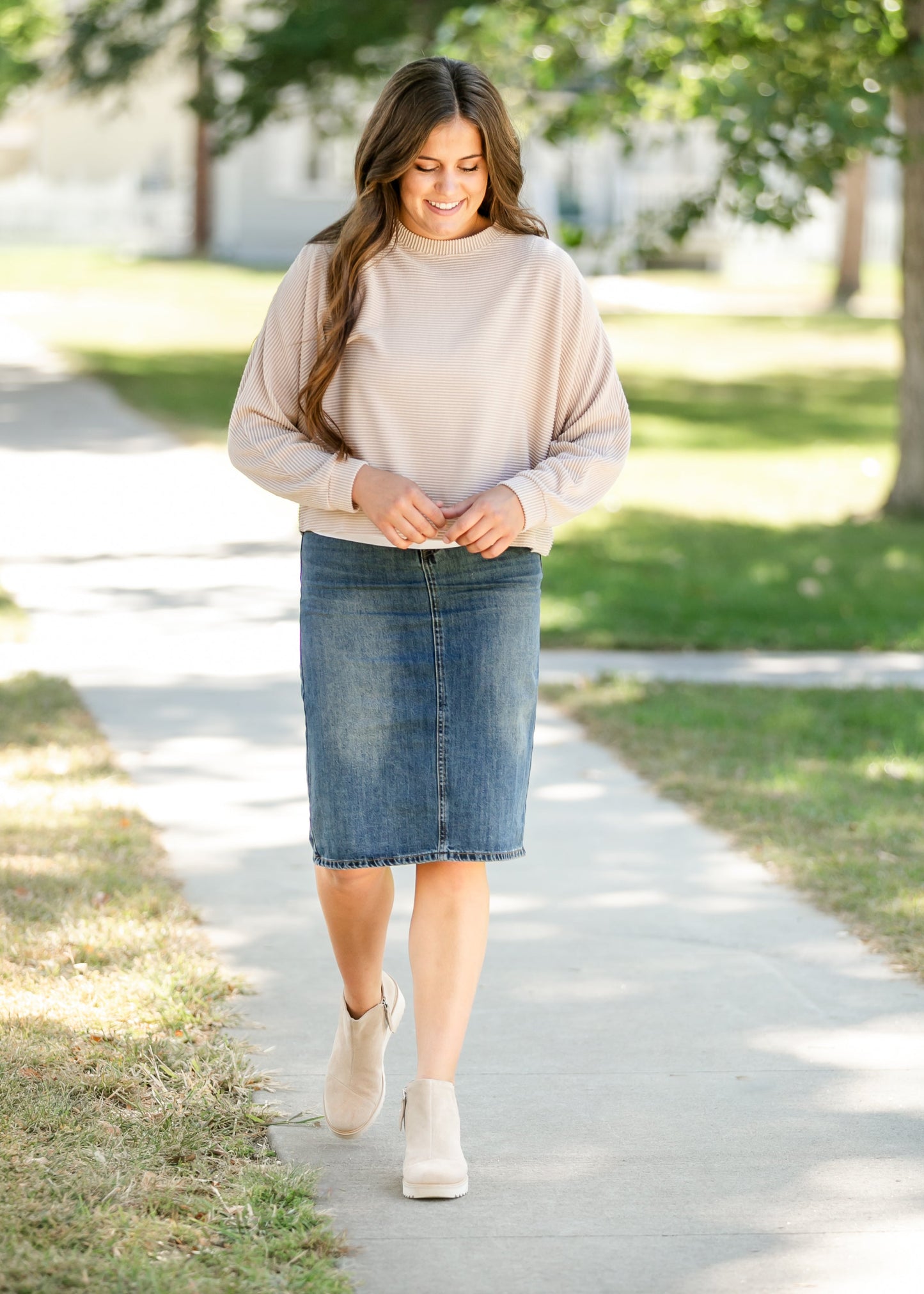 Round Neck Long Sleeve Top - FINAL SALE