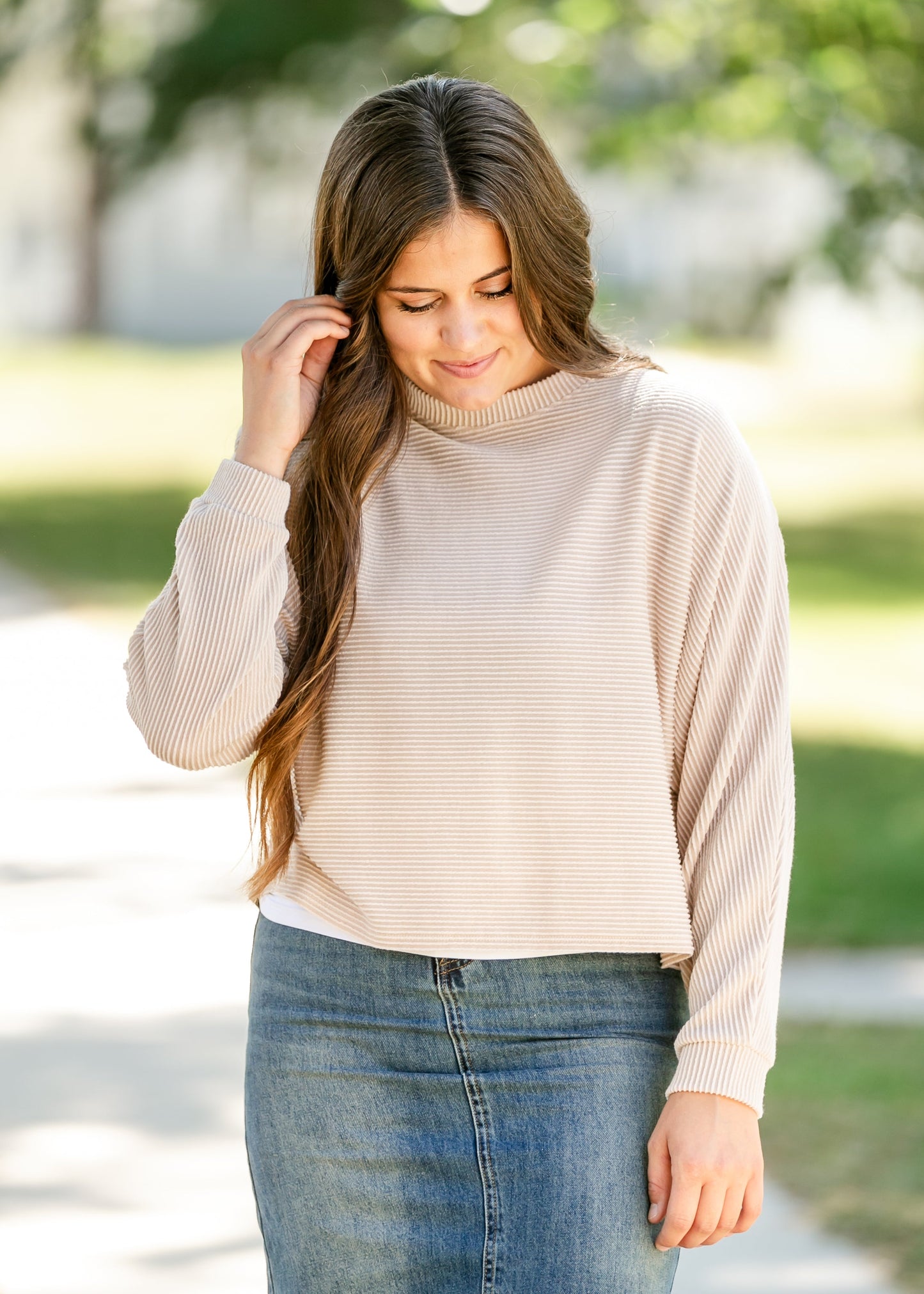 Round Neck Long Sleeve Top - FINAL SALE