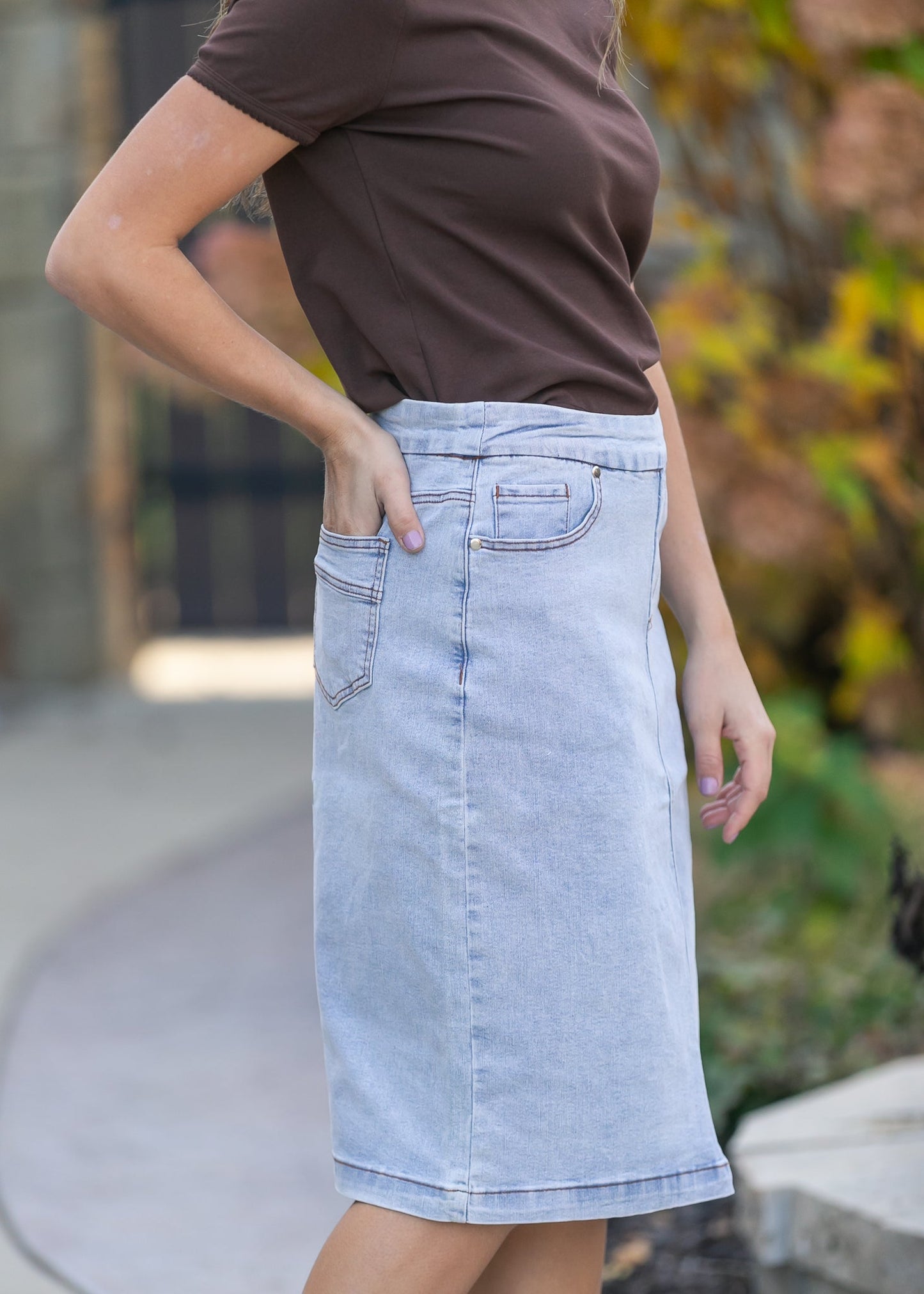 Sandra Denim Midi Skirt