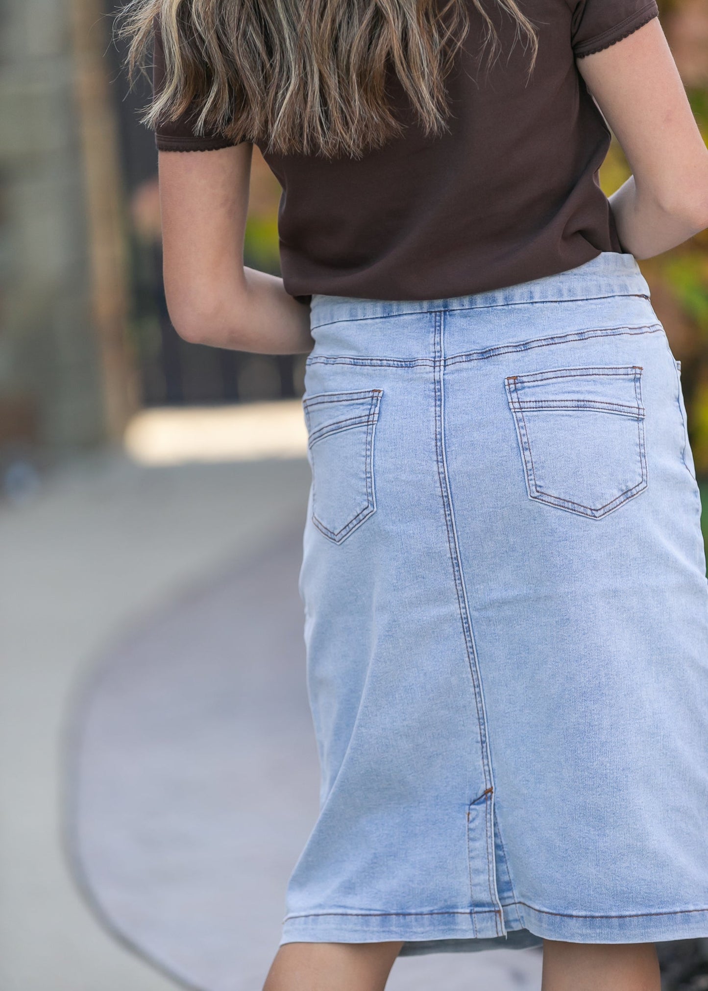Sandra Denim Midi Skirt